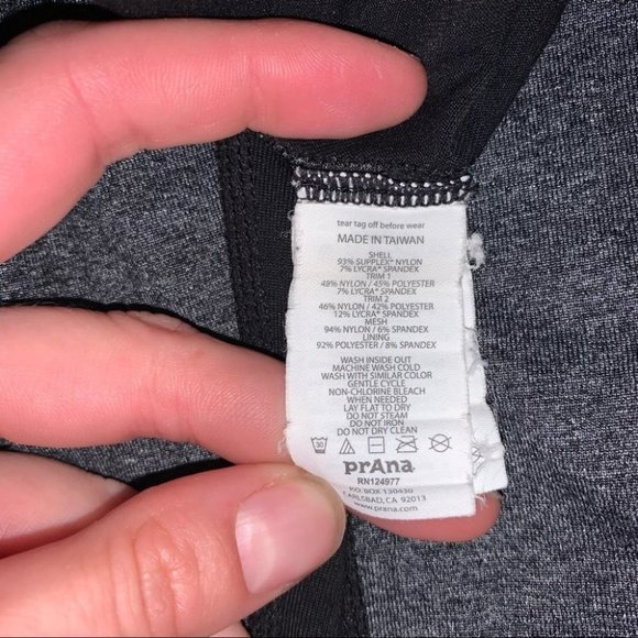 Prana Gabi Leggings Mid Rise Black Grey Panel Yoga Performance Size Small - Picture 8 of 11